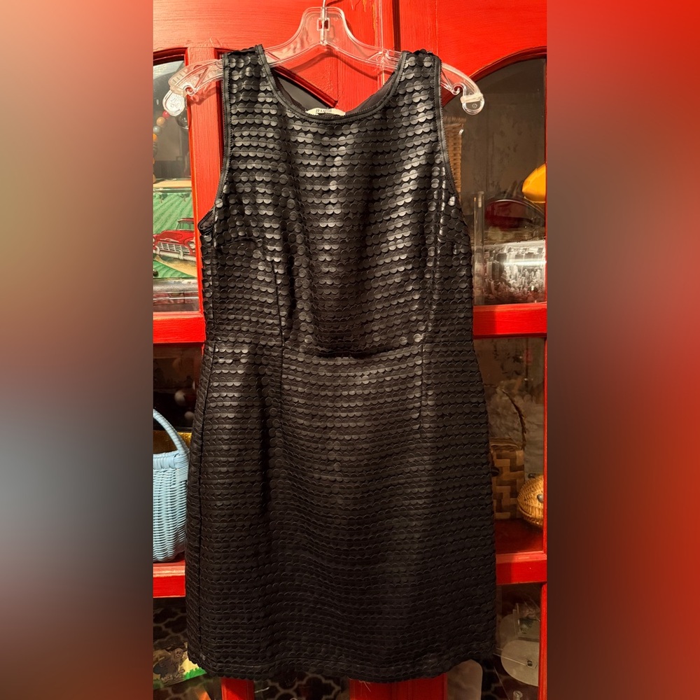 Black Dot Sheath Dress - Classic Evening Style